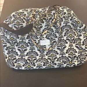 Vera Bradley Black and Yellow Patterned Travel Bag